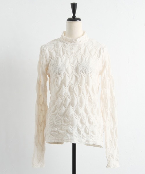 Cookie Chocolate（クッキーチョコレート）の「変形ギャザーハイネックプルオーバー（Tシャツ/カットソー・レディース・ホワイト/ブラック・M）」の11枚目の写真