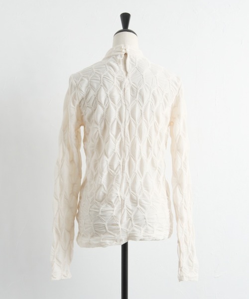 Cookie Chocolate（クッキーチョコレート）の「変形ギャザーハイネックプルオーバー（Tシャツ/カットソー・レディース・ホワイト/ブラック・M）」の13枚目の写真