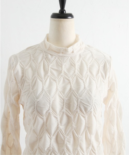 Cookie Chocolate（クッキーチョコレート）の「変形ギャザーハイネックプルオーバー（Tシャツ/カットソー・レディース・ホワイト/ブラック・M）」の15枚目の写真