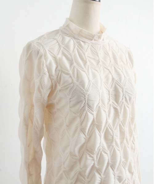 Cookie Chocolate（クッキーチョコレート）の「変形ギャザーハイネックプルオーバー（Tシャツ/カットソー・レディース・ホワイト/ブラック・M）」の16枚目の写真