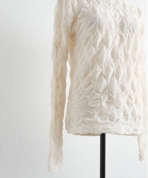 Cookie Chocolate（クッキーチョコレート）の「変形ギャザーハイネックプルオーバー（Tシャツ/カットソー・レディース・ホワイト/ブラック・M）」の17枚目の写真