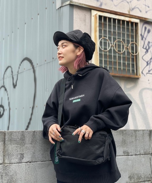 MILKFED.(ミルクフェド)の「MILKFED. × MANASTASH /ミルクフェド×マナスタッシュ SHOULDER ショルダーバッグ(ショルダーバッグ・レディース・ブラック・FREE)」の8枚目の写真