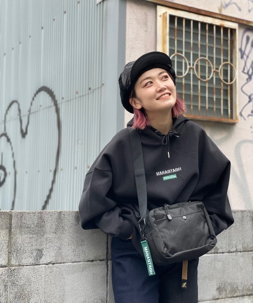 MILKFED.(ミルクフェド)の「MILKFED. × MANASTASH /ミルクフェド×マナスタッシュ SHOULDER ショルダーバッグ(ショルダーバッグ・レディース・ブラック・FREE)」の9枚目の写真