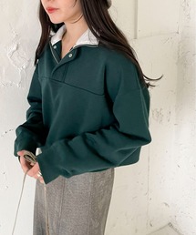 EPIMI E'PIMMY | ハーフジップ裏毛ショートプルオーバー(スウェット)