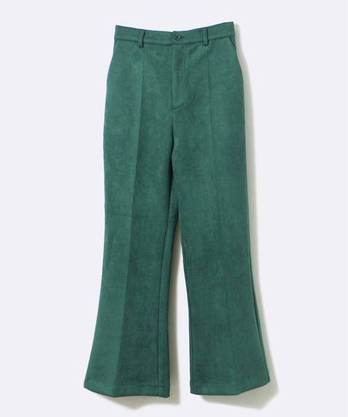 one way（ワンウェイ）の「【oneway】スエードポンチフレアパンツ（スラックス・レディース・ブラック/ベージュ/ライトグリーン/ボルドー・FREE）」の3枚目の写真