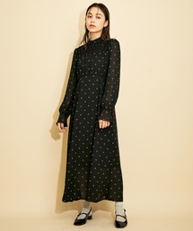 MADEMOISELLE ROPE' | <インナーキャミソール付き>ハートプリントワンピース(ワンピース)