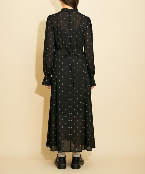 MADEMOISELLE ROPE'（マドモアゼル ロペ）の「ハートプリントワンピース（ワンピース・レディース・ブラック/モスグリーン・38）」の14枚目の写真