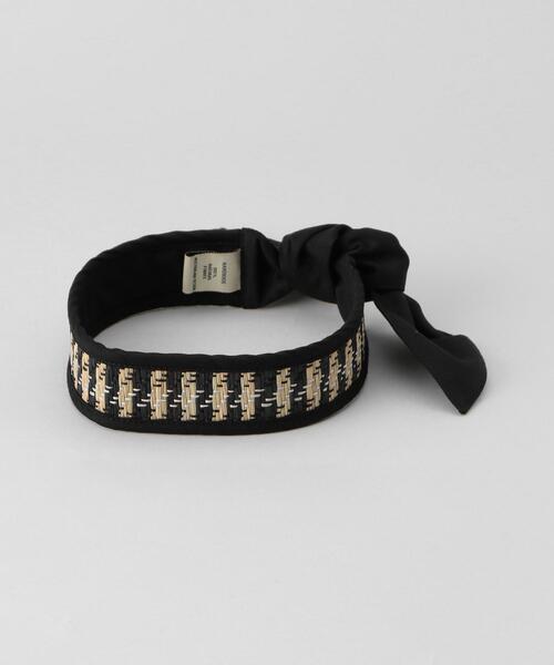 BEAUTY&YOUTH UNITED ARROWS(ビューティーアンドユースユナイテッドアローズ)の「<LORNA MURRAY>BOHEMIA ROMA HEADBAND/ヘッドバンド.(ヘアバンド・レディース・ブラック・FREE)」の1枚目の写真