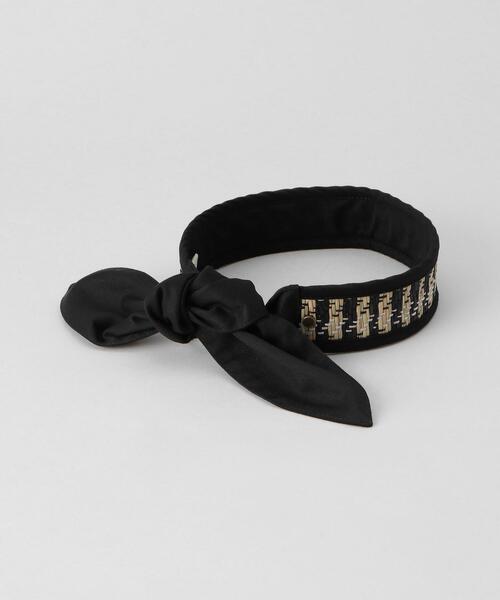 BEAUTY&YOUTH UNITED ARROWS(ビューティーアンドユースユナイテッドアローズ)の「<LORNA MURRAY>BOHEMIA ROMA HEADBAND/ヘッドバンド.(ヘアバンド・レディース・ブラック・FREE)」の3枚目の写真