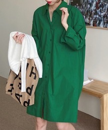 DAY CLOSET | レディース ふっくらショート丈シャツワンピース(シャツワンピース)