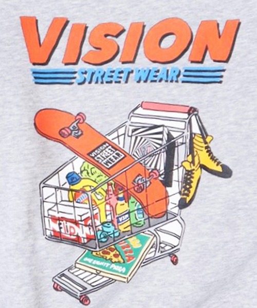 VISION STREET WEAR(ヴィジョンストリートウェア)の「VISION STREET WEAR 裏起毛プリントスウェットトレーナー(スウェット・メンズ・チャコールグレー/ブルー/クリアグリーン/ホワイト系その他/グレー系その他/グリーン系その他/ブルー系その他/キナリ・LL/M/L)」の13枚目の写真