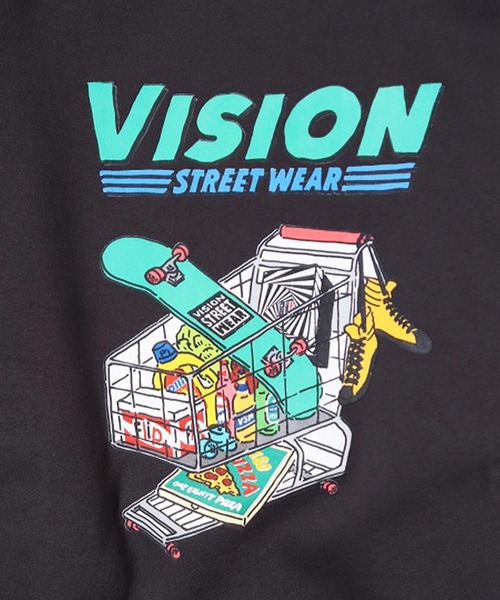 VISION STREET WEAR(ヴィジョンストリートウェア)の「VISION STREET WEAR 裏起毛プリントスウェットトレーナー(スウェット・メンズ・チャコールグレー/ブルー/クリアグリーン/ホワイト系その他/グレー系その他/グリーン系その他/ブルー系その他/キナリ・LL/M/L)」の14枚目の写真