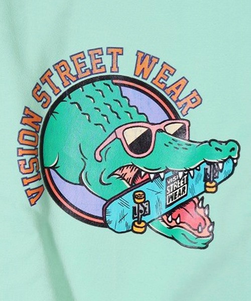 VISION STREET WEAR(ヴィジョンストリートウェア)の「VISION STREET WEAR 裏起毛プリントスウェットトレーナー(スウェット・メンズ・チャコールグレー/ブルー/クリアグリーン/ホワイト系その他/グレー系その他/グリーン系その他/ブルー系その他/キナリ・LL/M/L)」の17枚目の写真