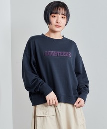 ブラシ刺繍ロゴスウェット
