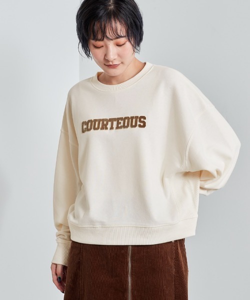 cepo(セポ)の「ブラシ刺繍ロゴスウェット(スウェット・レディース・オフホワイト/オレンジ/ネイビー/カーキ・M)」の2枚目の写真