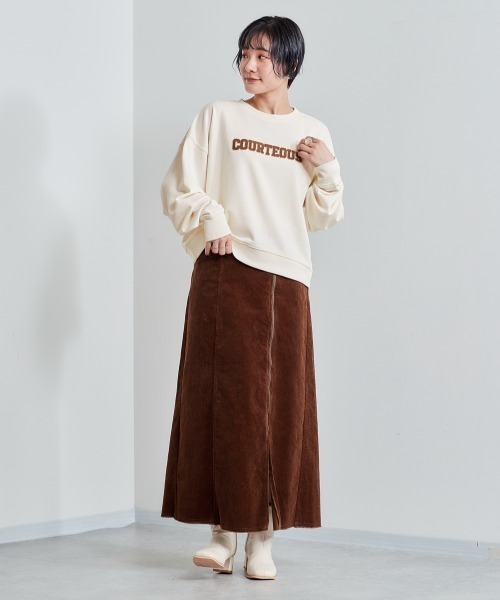 cepo(セポ)の「ブラシ刺繍ロゴスウェット(スウェット・レディース・オフホワイト/オレンジ/ネイビー/カーキ・M)」の21枚目の写真