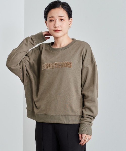 cepo(セポ)の「ブラシ刺繍ロゴスウェット(スウェット・レディース・オフホワイト/オレンジ/ネイビー/カーキ・M)」の13枚目の写真