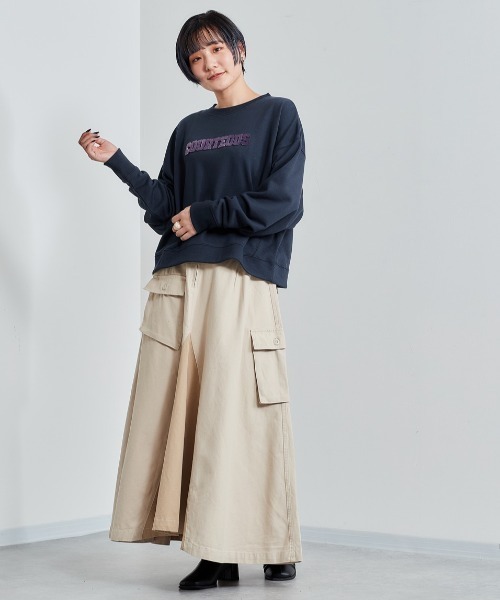 cepo(セポ)の「ブラシ刺繍ロゴスウェット(スウェット・レディース・オフホワイト/オレンジ/ネイビー/カーキ・M)」の6枚目の写真