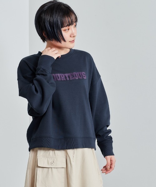 cepo(セポ)の「ブラシ刺繍ロゴスウェット(スウェット・レディース・オフホワイト/オレンジ/ネイビー/カーキ・M)」の9枚目の写真