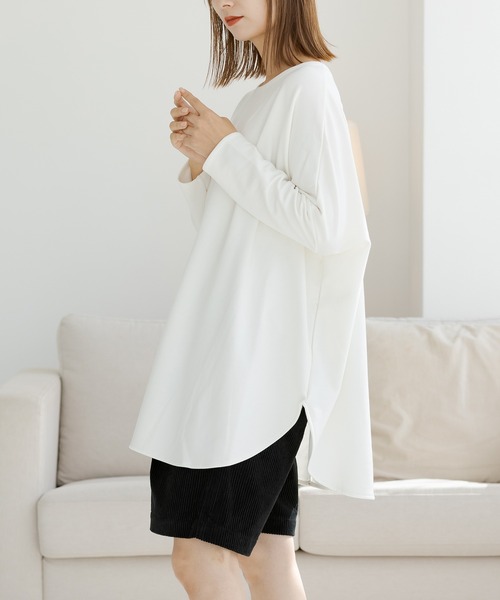 ZAKKA-BOX(ザッカボックス)の「裏起毛ポンチョプルオーバー(Tシャツ/カットソー・レディース・ブラック/ネイビー/グレー系その他/ミント/グリーン/ボルドー/アイボリー・FREE)」の20枚目の写真