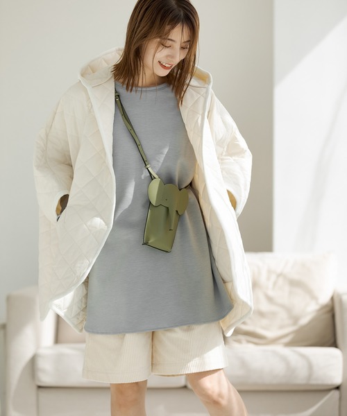 ZAKKA-BOX(ザッカボックス)の「裏起毛ポンチョプルオーバー(Tシャツ/カットソー・レディース・ブラック/ネイビー/グレー系その他/ミント/グリーン/ボルドー/アイボリー・FREE)」の13枚目の写真