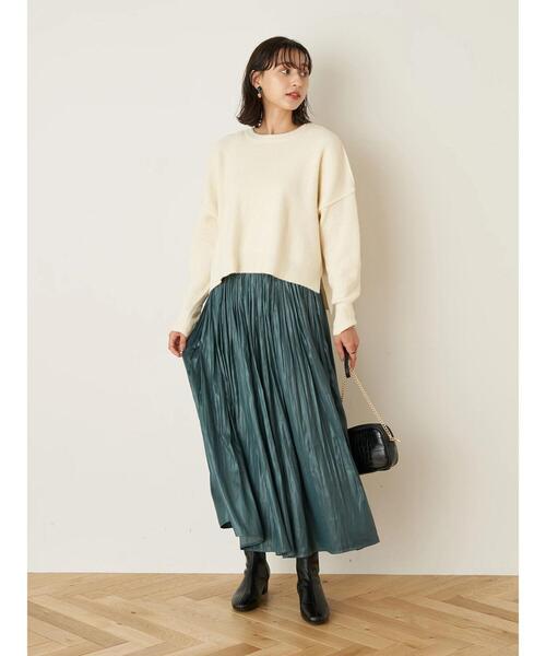 earth music&ecology（アースミュージックアンドエコロジー）の「スクエアアクリルイヤリング ＊（イヤリング・レディース・アイボリー/ブラウン/ダークグリーン・FREE）」の12枚目の写真