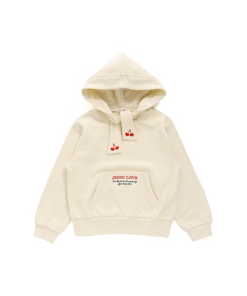 JENNI love(ジェニィラブ)の「ボウタイパーカー(パーカー・キッズ・オフホワイト/ピンク/ラベンダー・130cm/140cm/150cm/160cm)」の2枚目の写真