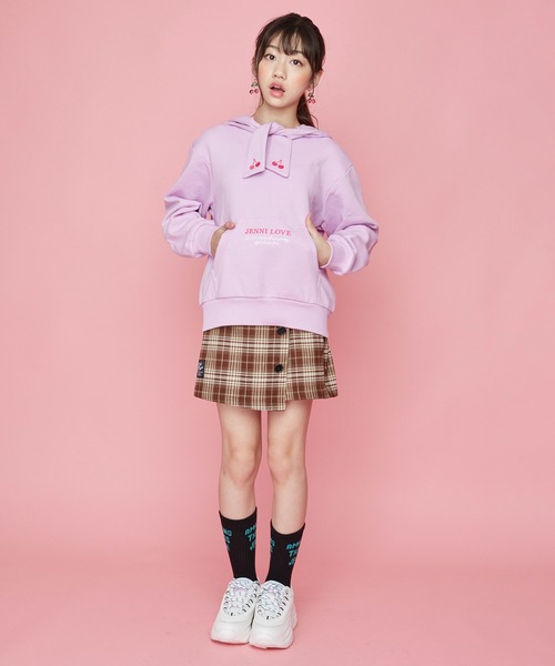 JENNI love(ジェニィラブ)の「ボウタイパーカー(パーカー・キッズ・オフホワイト/ピンク/ラベンダー・130cm/140cm/150cm/160cm)」の21枚目の写真