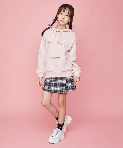 JENNI love(ジェニィラブ)の「ボウタイパーカー(パーカー・キッズ・オフホワイト/ピンク/ラベンダー・130cm/140cm/150cm/160cm)」の22枚目の写真