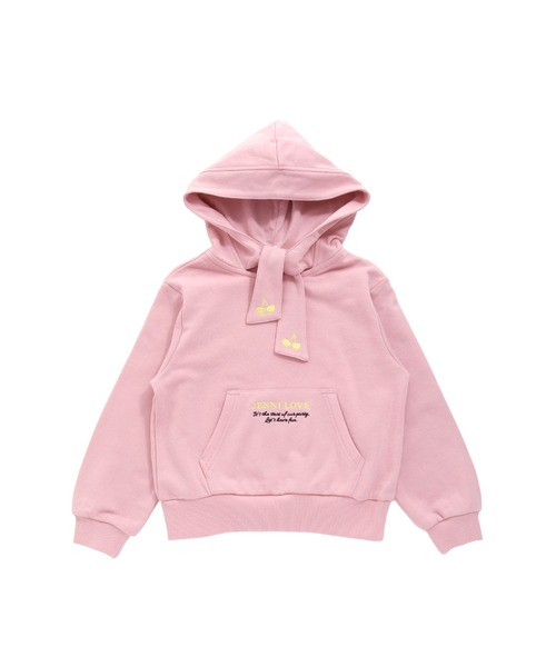 JENNI love(ジェニィラブ)の「ボウタイパーカー(パーカー・キッズ・オフホワイト/ピンク/ラベンダー・130cm/140cm/150cm/160cm)」の4枚目の写真