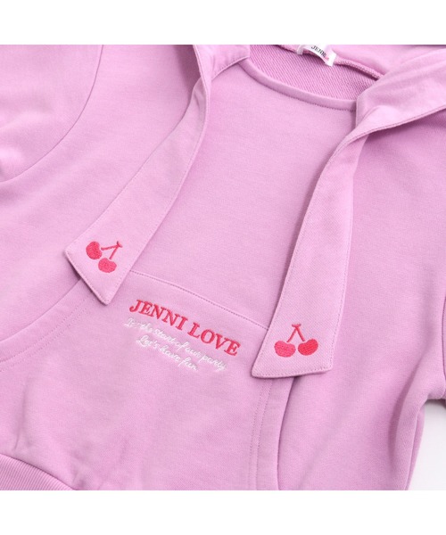 JENNI love(ジェニィラブ)の「ボウタイパーカー(パーカー・キッズ・オフホワイト/ピンク/ラベンダー・130cm/140cm/150cm/160cm)」の7枚目の写真