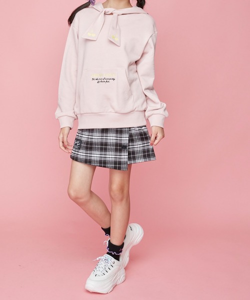 JENNI love(ジェニィラブ)の「ボウタイパーカー(パーカー・キッズ・オフホワイト/ピンク/ラベンダー・130cm/140cm/150cm/160cm)」の19枚目の写真