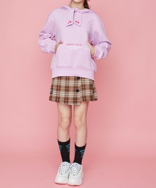 JENNI love(ジェニィラブ)の「ボウタイパーカー(パーカー・キッズ・オフホワイト/ピンク/ラベンダー・130cm/140cm/150cm/160cm)」の18枚目の写真