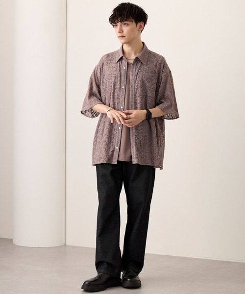 MONO-MART（モノマート）の「ルーズストレートデニムパンツ/セミワイドデニムパンツ（デニムパンツ・メンズ・ブラック/グレー/サックスブルー/インディゴブルー/ネイビー/ライトブルー/ホワイト/ダークインディゴブルー/ライトグレー/ダークグレー・S/M/L/XL）」の14枚目の写真