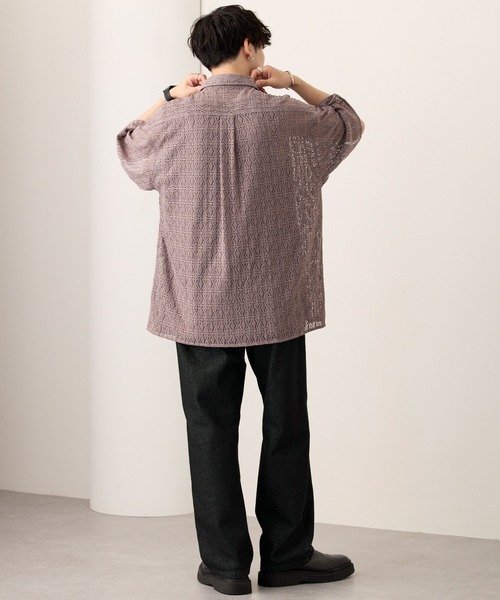 MONO-MART（モノマート）の「ルーズストレートデニムパンツ/セミワイドデニムパンツ（デニムパンツ・メンズ・ブラック/グレー/サックスブルー/インディゴブルー/ネイビー/ライトブルー/ホワイト/ダークインディゴブルー/ライトグレー/ダークグレー・S/M/L/XL）」の18枚目の写真