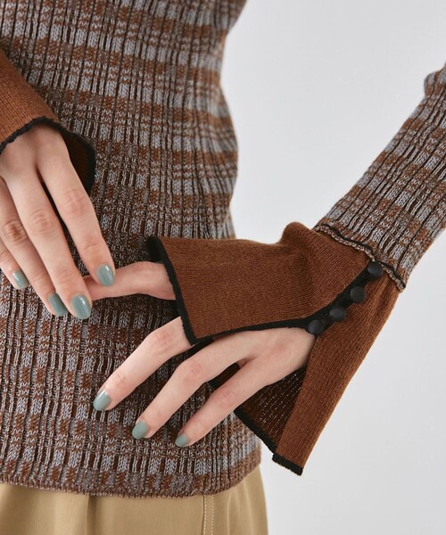 TODAYFUL（トゥデイフル）の「【TODAYFUL(トゥデイフル)】ジャガードパイピングニット 12120529（ニット/セーター・レディース・ブラウン/マスタード・FREE）」の16枚目の写真