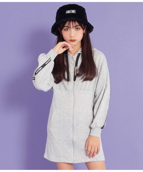 ANAP GiRL(アナップガール)の「ファーバケットハット(ハット・キッズ・ライム/アイボリー/ホワイト×ブラック/ブラック・FREE)」の14枚目の写真