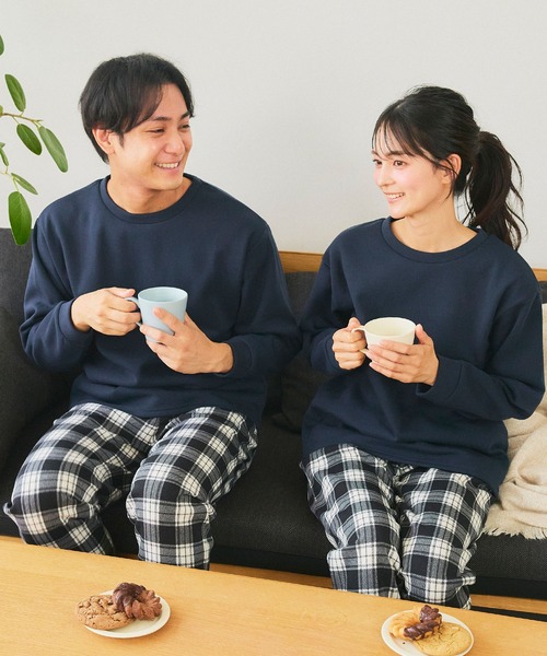 MLB 上下ルームウェア パジャマ relax wearセット 新品未使用【L】 MLB パジャマ 「MLB」メンズ 長袖 ルームウェア メンズ