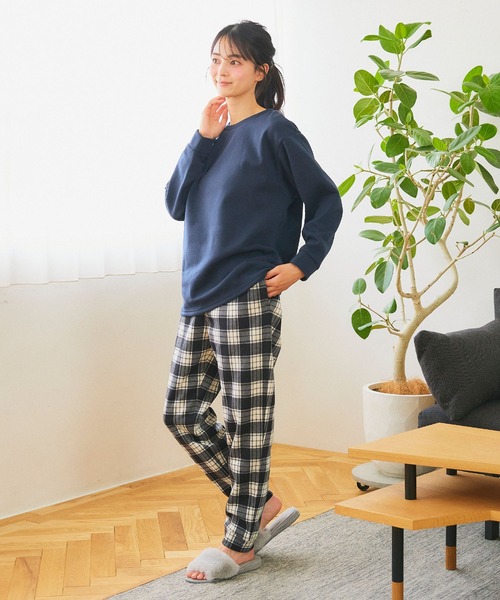 セール】【LAFUKU/ラフク】裏起毛スウェットルームウェアSET◇新色追加