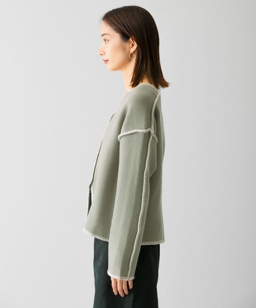 KBF(ケイビーエフ)の「カラーハンドステッチ2WAYニット(ニット/セーター・レディース・ブラック/ミント/ベージュ・ONE)」の21枚目の写真