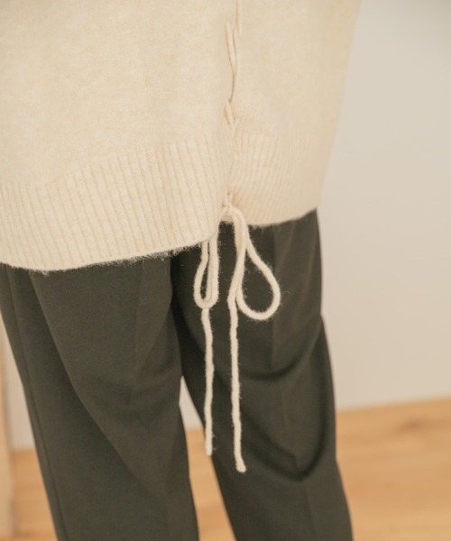 ITEMS URBANRESEARCH（アイテムズ アーバンリサーチ）の「バック編みニット（ニット/セーター・レディース・パープル/グリーン/ライトベージュ・FREE）」の10枚目の写真