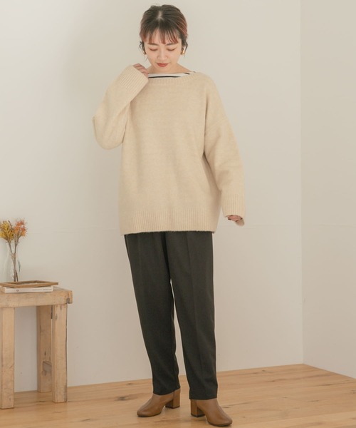 ITEMS URBANRESEARCH（アイテムズ アーバンリサーチ）の「バック編みニット（ニット/セーター・レディース・パープル/グリーン/ライトベージュ・FREE）」の11枚目の写真