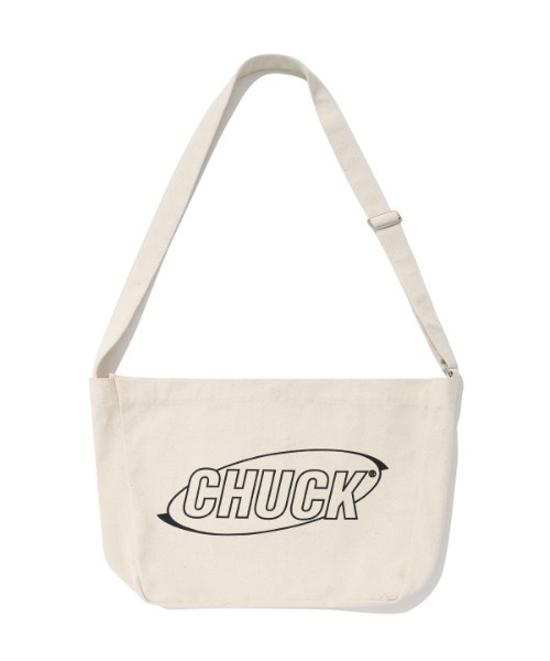 CHUCK(チャック)の「【CHUCK 】サークルロゴ クロスバッグ / Chuck Circle Logo Cross Bag(ショルダーバッグ・レディース・ブラック/アイボリー・FREE)」の2枚目の写真