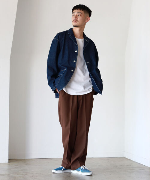 BEAMS（ビームス）の「BEAMS / デニム イージー ジャケット（デニムジャケット・メンズ・ホワイト/インディゴブルー・SMALL/MEDIUM/LARGE/X-LARGE）」の7枚目の写真