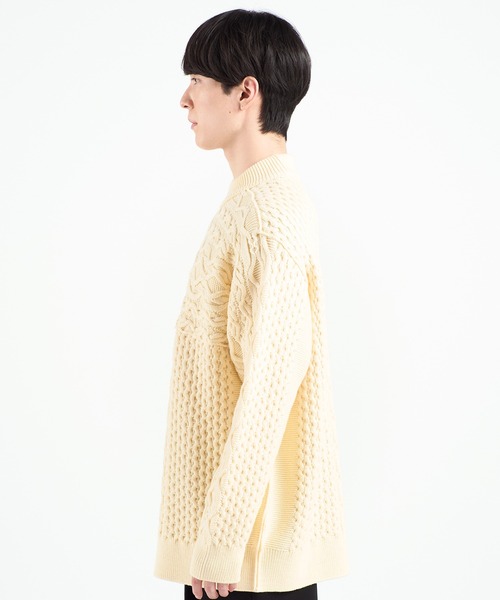 WRAPINKNOT（ラッピンノット）の「アランセーター/ARAN SWEATER（ニット/セーター・メンズ・オフホワイト/ブラック・2/3）」の10枚目の写真