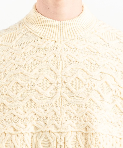 WRAPINKNOT（ラッピンノット）の「アランセーター/ARAN SWEATER（ニット/セーター・メンズ・オフホワイト/ブラック・2/3）」の18枚目の写真