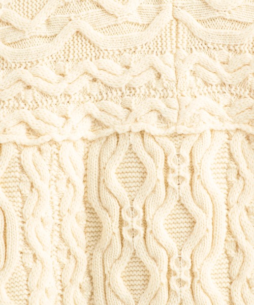 WRAPINKNOT（ラッピンノット）の「アランセーター/ARAN SWEATER（ニット/セーター・メンズ・オフホワイト/ブラック・2/3）」の11枚目の写真