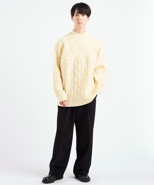 WRAPINKNOT（ラッピンノット）の「アランセーター/ARAN SWEATER（ニット/セーター・メンズ・オフホワイト/ブラック・2/3）」の12枚目の写真