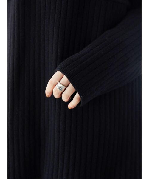 AMERICAN HOLIC(アメリカンホリック)の「リブ違いニットチュニック(ニット/セーター・レディース・ブラック/ブルー/モカ・FREE)」の10枚目の写真