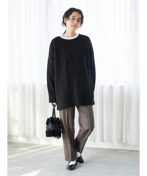 AMERICAN HOLIC(アメリカンホリック)の「リブ違いニットチュニック(ニット/セーター・レディース・ブラック/ブルー/モカ・FREE)」の13枚目の写真